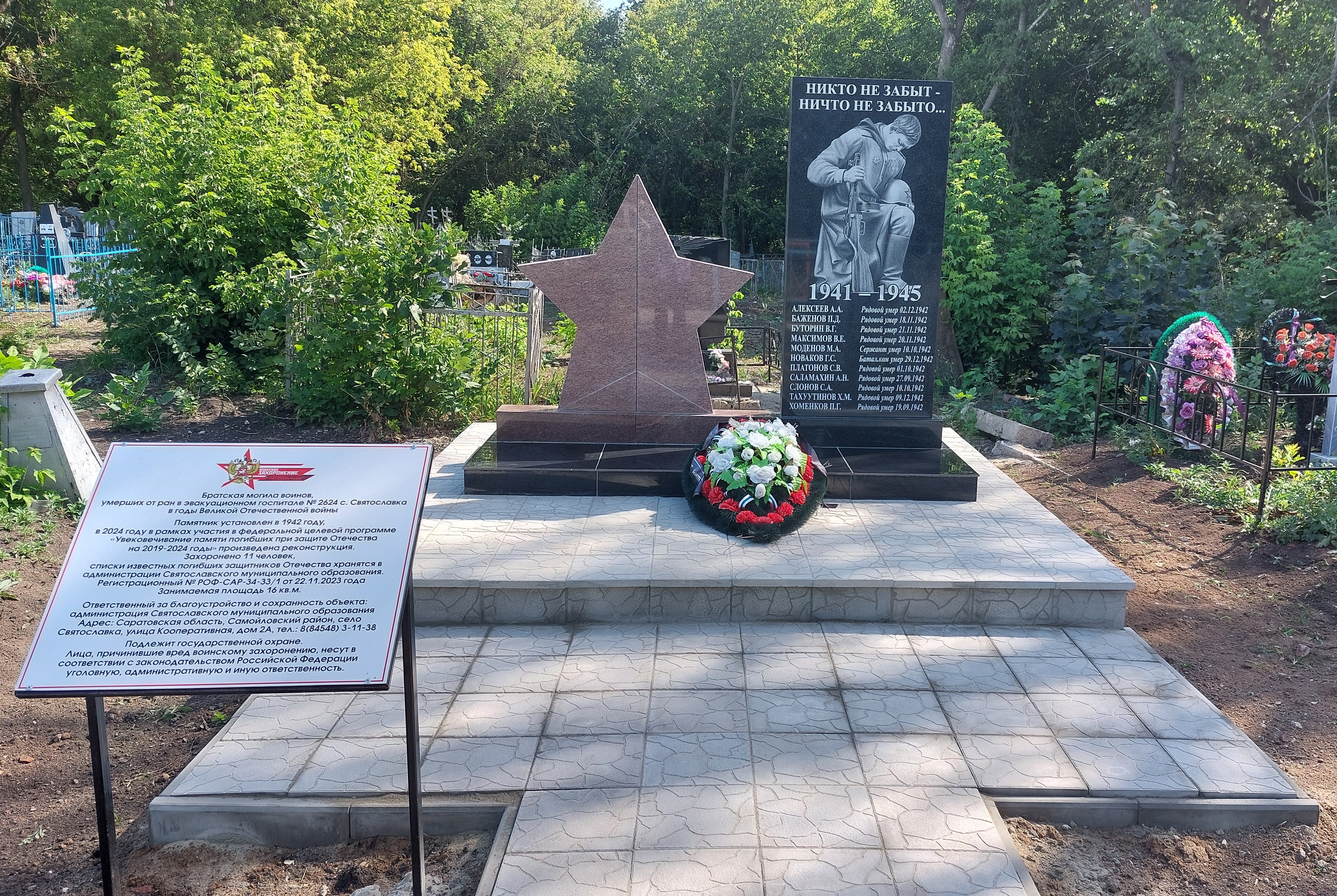 Памятник участникам Великой Отечественной войны (братская могила).